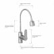 Смеситель для кухни AVRORA Kitchen AV9001 с высоким гибким изливом и двухрежимной лейкой, хром*** Смеситель для кухни AVRORA Kitchen AV9001 с высоким гибким изливом и двухрежимной лейкой, хром***