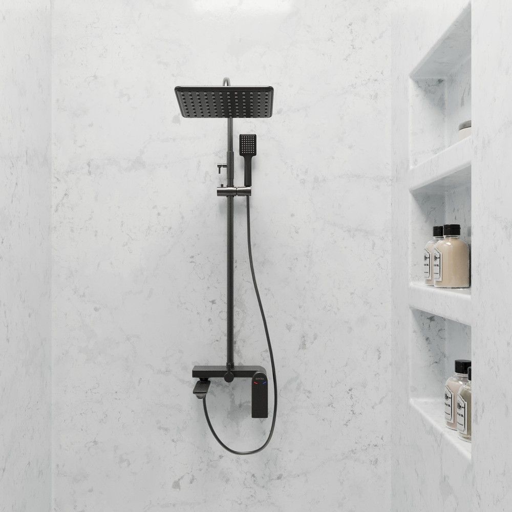 Душевая система со смесителем AVRORA Grand AV3840, графит