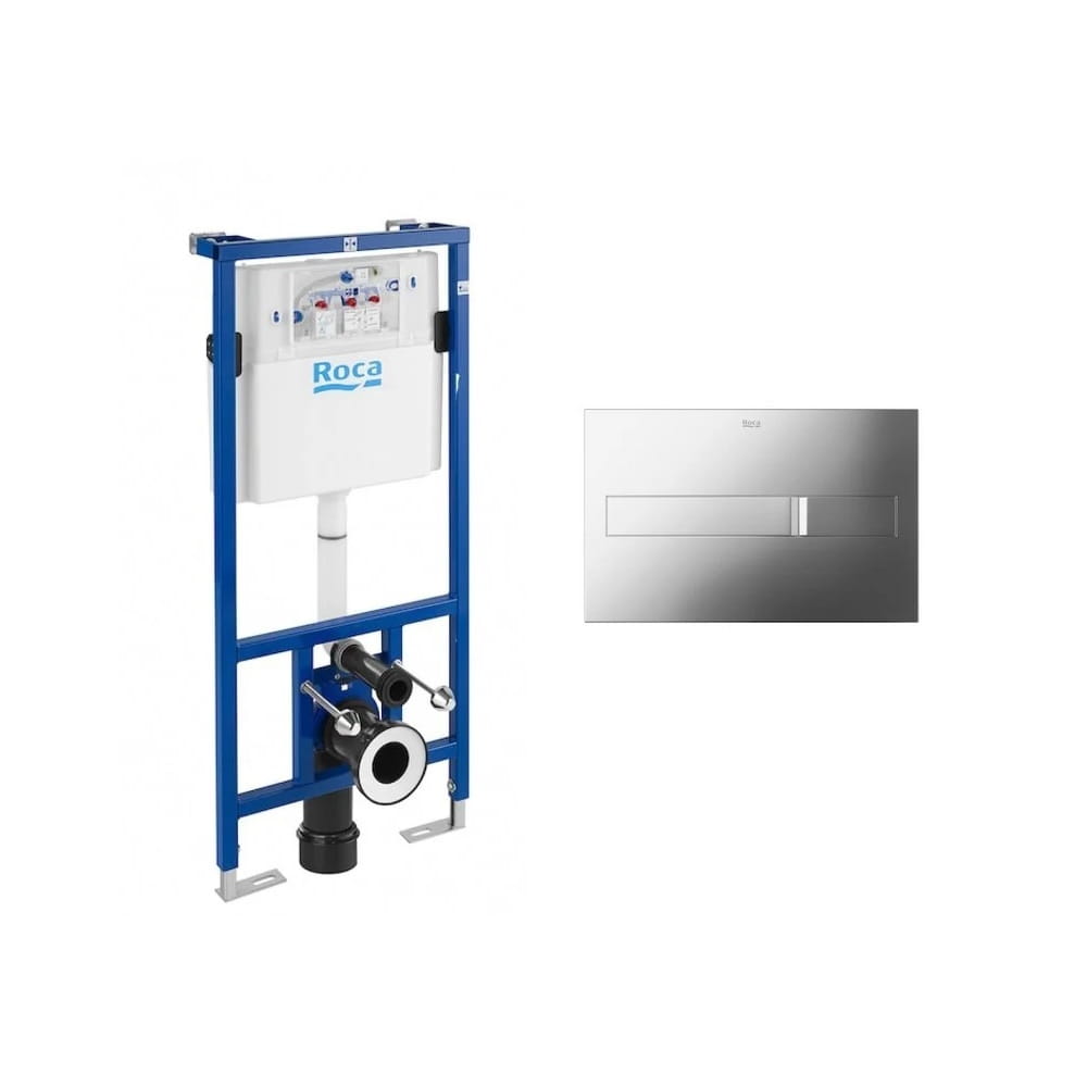 Комплект: инсталляция In-Wall для унитаза Roca 890090020 + клавиша 890096001 хром РАСПРОДАЖА витринный экземпляр