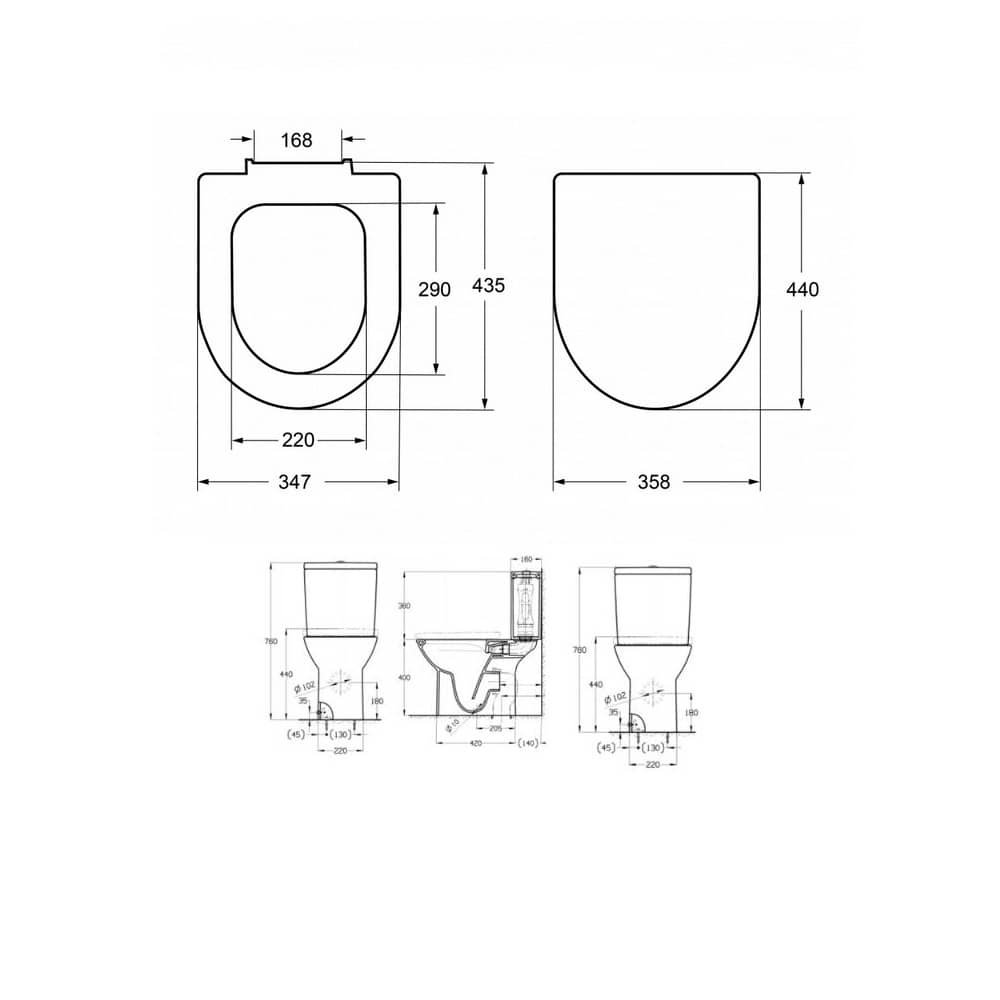 Унитаз напольный безободковый Roca DEBBA ROUND Rimless 34299P00Y с бачком 34199100Y и сиденьем микролифт ZRU9307607 РАСПРОДАЖА