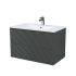 Тумба с умывальником подвесная 80 см IDDIS Bild BIL80G0i95K темно-серый