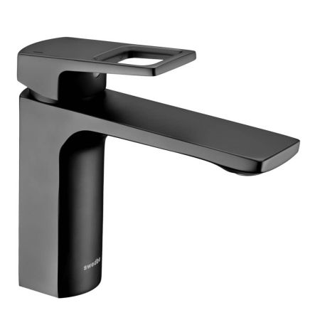 Смеситель для умывальника Swedbe Kronos 2010B, латунь, черный матовый РАСПРОДАЖА витринный экземпляр