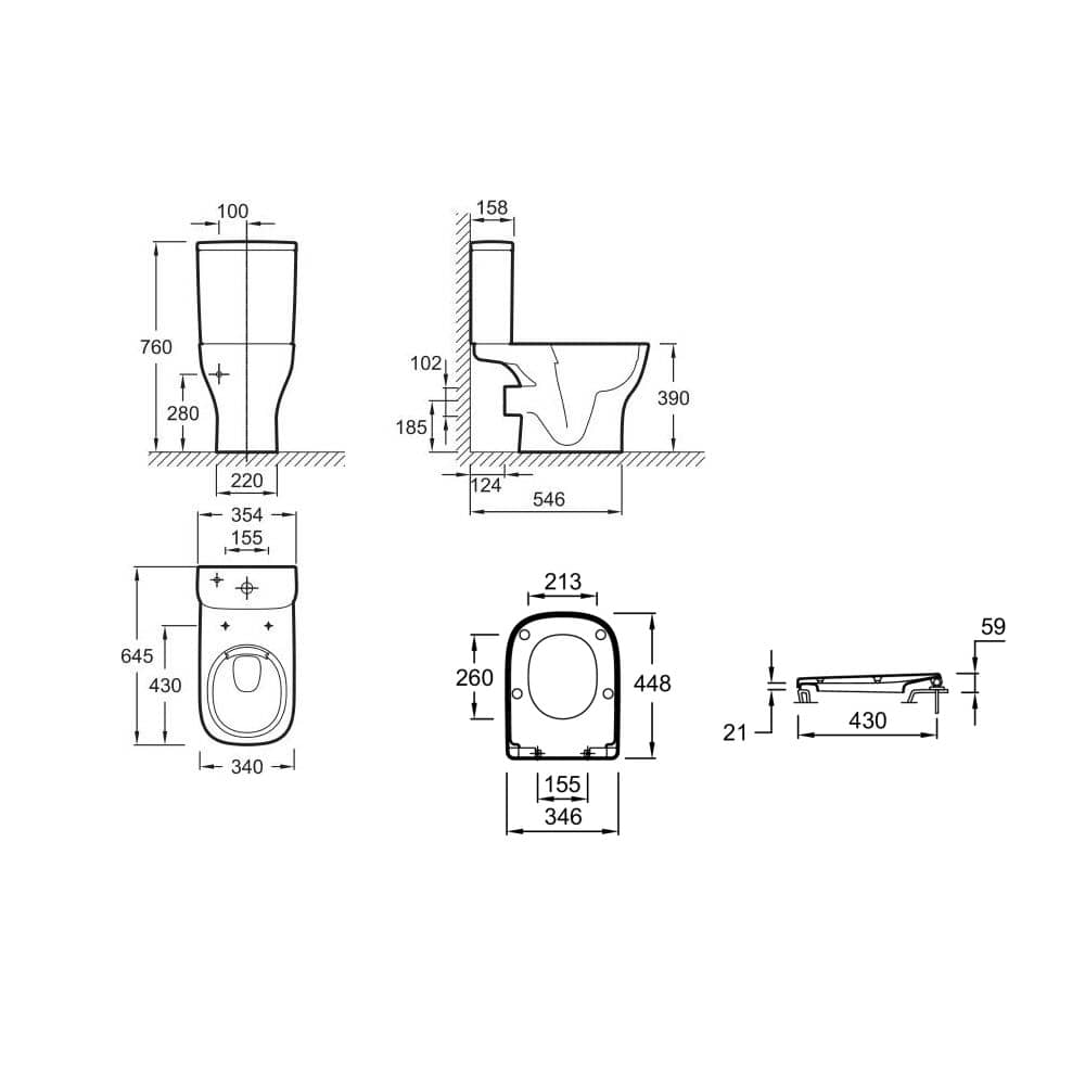 Унитаз напольный безободковый Jacob Delafon Struktura UJAJ102-WTE с бачком ETAG212-WTE и крышкой микролифт E70024-WTE РАСПРОДАЖА витринный экземпляр