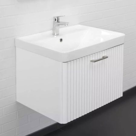 Тумба-умывальник Comforty Ангара-60П белый матовый c раковиной Comforty 4460