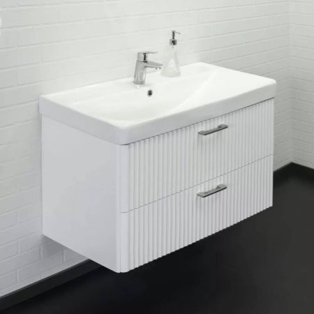 Тумба-умывальник Comforty Ангара-90П белый матовый c раковиной Comforty 4490