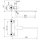 Смеситель для ванны RUSANT RV1823515-029L длинный излив 330 мм хром