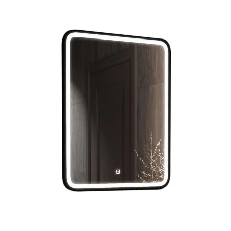 Зеркало с LED-подсветкой Нобилис 60, черная рамка, бесконтактный сенсор РАСПРОДАЖА витринный экземпляр