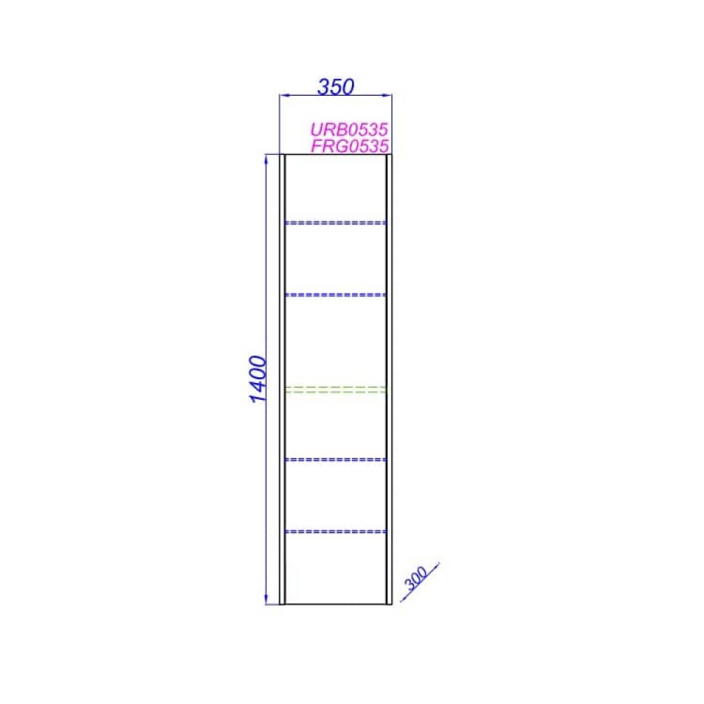 Пенал подвесной Urban 35 см URB0535W белый