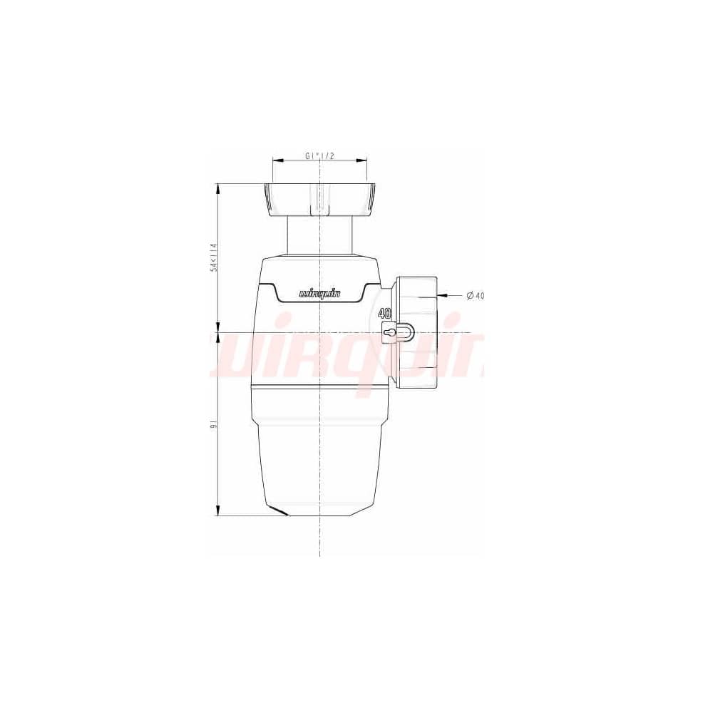 Сифон Wirquin NEO System без выпуска 30987072 1 1/2 40 мм