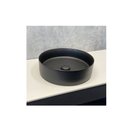 Раковина накладная Comforty 9110MB, круглая, черная матовая