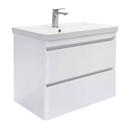 Тумба-умывальник подвесная Comforty Валдай-80П2 белая матовая с раковиной Comforty 4480