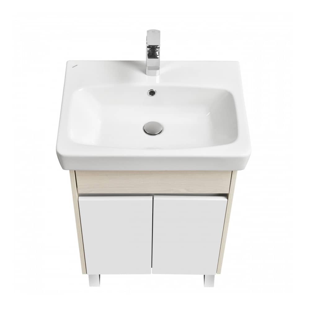 Тумба-умывальник ВЕРДИ 60 Н 1A207701VDAV0 белый/ясень фабрик с раковиной Нео 60 1WH302186