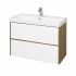 Тумба-умывальник Сканди-90 Белый/Дуб Рустикальный 1A251901SDZ90 + раковина Адриана 90 1WH501629