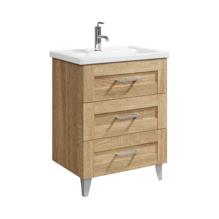 Тумба напольная Фостер FOS01073DS (дуб сонома) +  умывальник Фостер 70