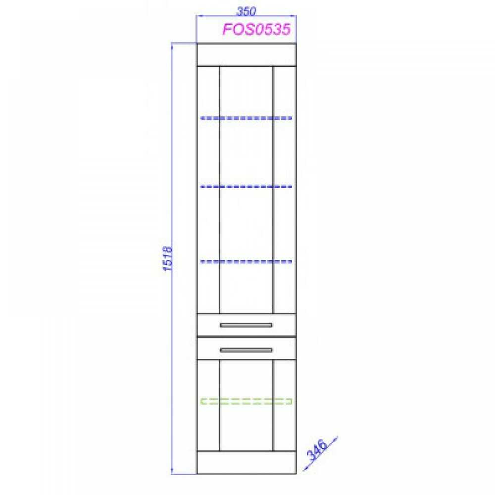 Пенал подвесной Фостер FOS0535DS 35 см  (дуб сонома)