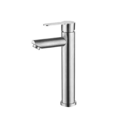 Смеситель для умывальника Accoona A91103, высокий излив, нержавеющая сталь РАСПРОДАЖА витринный экземпляр