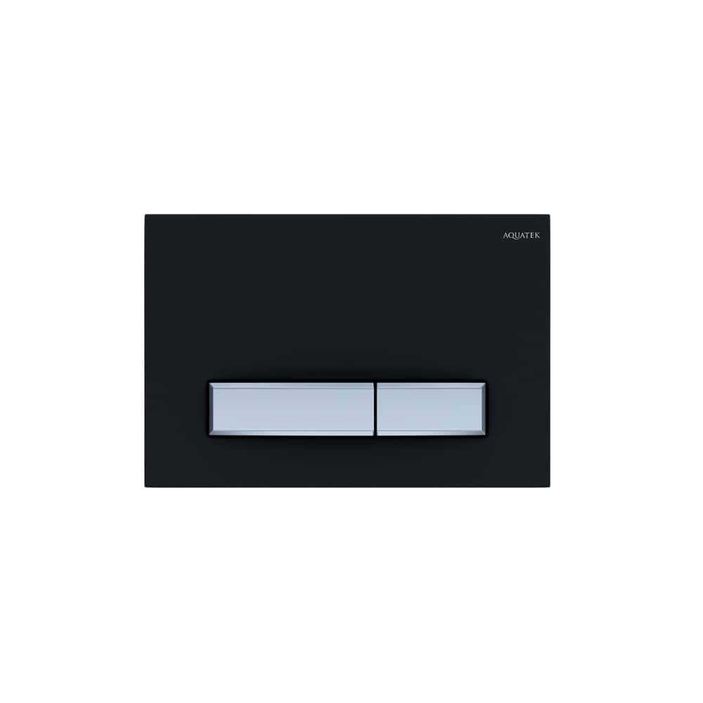 Панель смыва Aquatek Slim KDI-0000031 (009D-2) черная матовая, клавиши прямоугольные, хром
