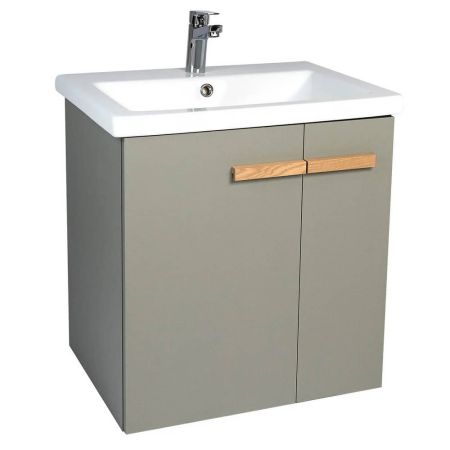Тумба-умывальник VIANT Мюнхен 70 подвесная хаки VMUN70COH-T2STP с раковиной COMO 70 S-UM-COM70/1-w