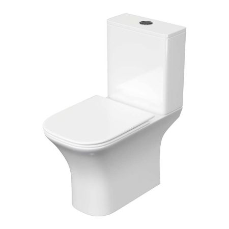 Унитаз напольный безободковый Aquatek Optima Square AQ4411-00, тонкое сиденье микролифт