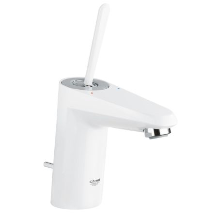 Смеситель для раковины Grohe Eurodisc Joy 23425LS0 с донным клапаном, белый РАСПРОДАЖА витринный экземпляр