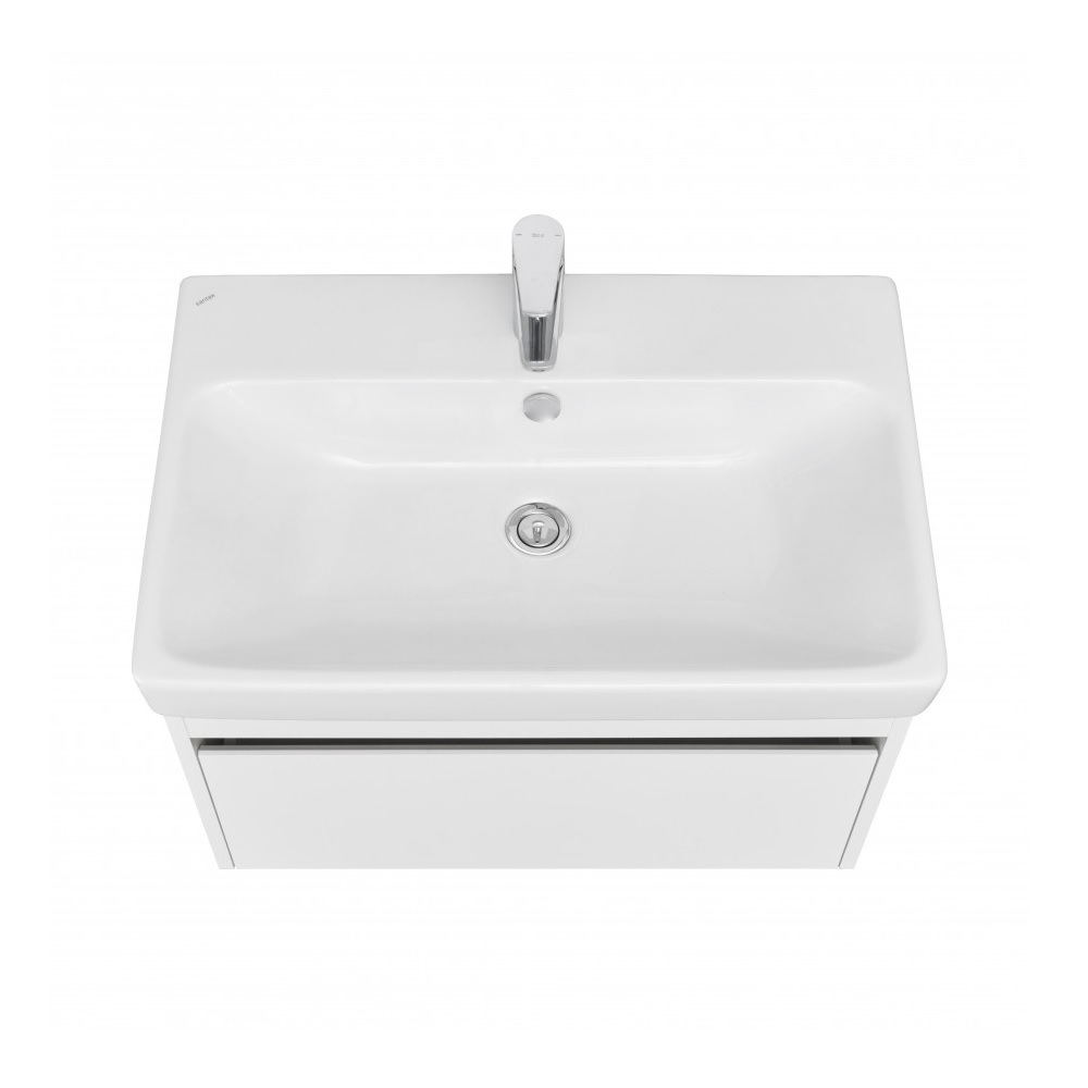 Тумба-умывальник МАРТИ 70 1A267501MY010 Белый/Дуб Эндгрейн с раковиной Адриана 70 1WH501628