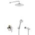 Набор встраиваемого смесителя с ручным и верхним душем, изливом для ванны KLUDI BOZZ 386310576, хром