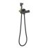 Гигиенический душ термостат встроенный (cмеситель+гигиенич.лейка+шланг) Aquatek Оберон AQ1027MB, матовый черный