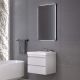 Тумба подвесная GardaHome Scanno 60 SC-T60-W белая с ящиками и фрезеровкой с раковиной Дакота Тумба подвесная GardaHome Scanno 60 SC-T60-W белая с ящиками и фрезеровкой с раковиной Дакота