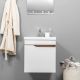 Тумба подвесная GardaHome Fortuna 50 FT-S-T50W/PW Белая-Дуб крафт с раковиной Тумба подвесная GardaHome Fortuna 50 FT-S-T50W/PW Белая-Дуб крафт с раковиной