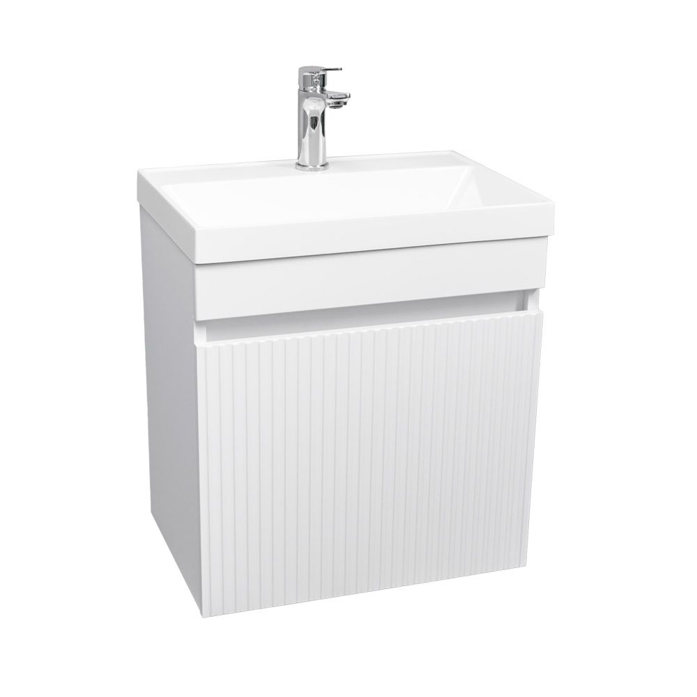 Тумба подвесная GardaHome Fresco 50 Fr-T50FrW белая с раковиной Тумба подвесная GardaHome Fresco 50 Fr-T50FrW белая с раковиной