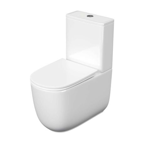 Унитаз напольный безободковый AQUATEK AQ4452-00 Optima Plus, сиденье микролифт, смыв торнадо