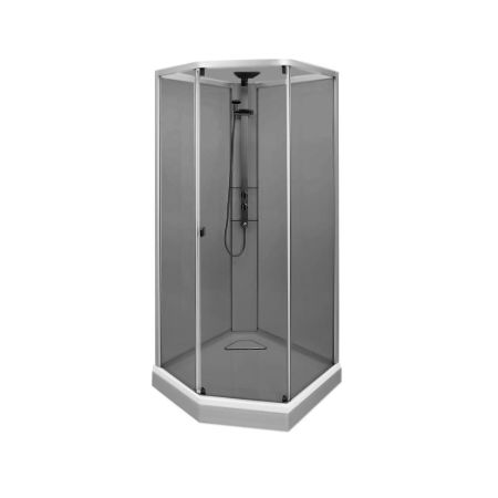 Душевая кабина IDO SHOWERAMA 8-5 90х90 см профиль белый, стекло прозрачное + поддон РАСПРОДАЖА