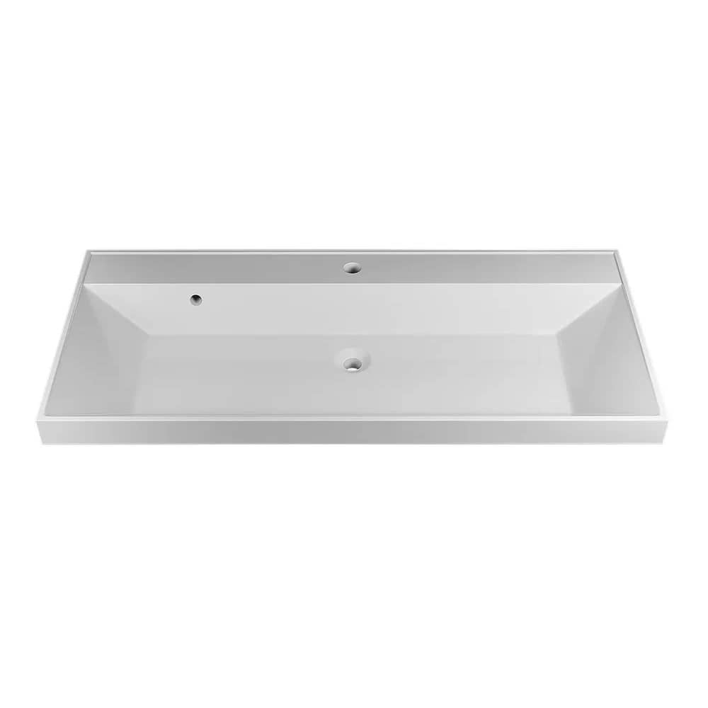 Тумба подвесная Uperwood Tanos 100 см 29111020233 белая матовая/графит с раковиной