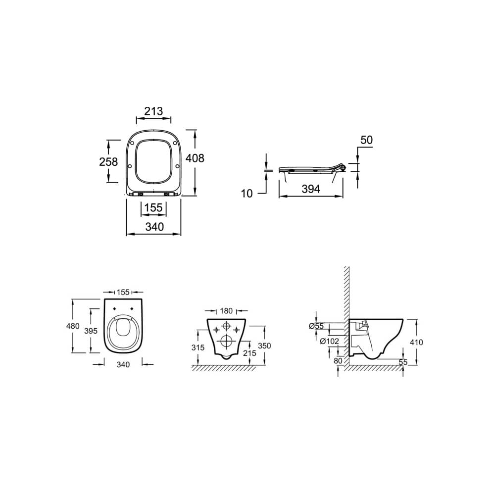 Унитаз подвесной безободковый укороченный Jacob Delafon STRUKTURA EDF102-00 с крышкой микролифт E70025-00 РАСПРОДАЖА витринный экземпляр