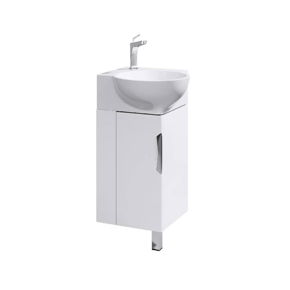 Комплект мебели Aqwella тумба-умывальник угловая Рио 45 Rio.01.04 + зеркало-шкаф Дельта Del.04.33 угловой с подсветкой РАСПРОДАЖА витринный экземпляр