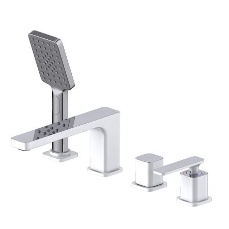 Смеситель Timo Torne 4330/00-16Y для ванны с душем, врезной, хром-белый