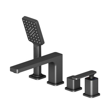 Смеситель Timo Torne 4330/03Y для ванны с душем, врезной, черный