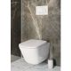 Унитаз подвесной безободковый Roca GAP Clean Rim 34647L000 с тонким сиденьем микролифт ZRU9307682