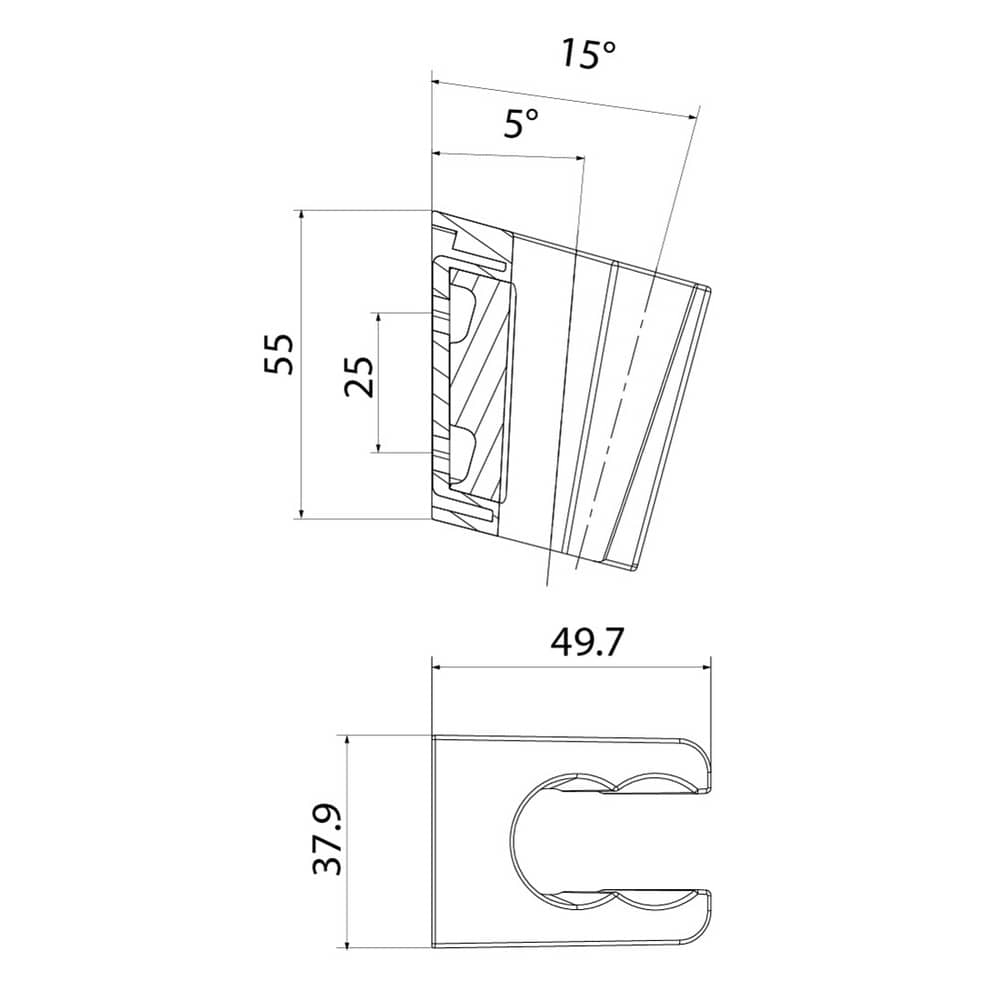 Держатель для лейки IDDIS 080BL00i53 черный матовый