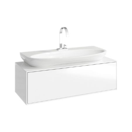 Тумба подвесная Genesis 100 GEN0110W белый + умывальник Escape 90