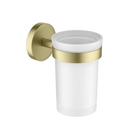 Стакан с держателем Aquatek Европа AQ4104BG, золото шлифованное