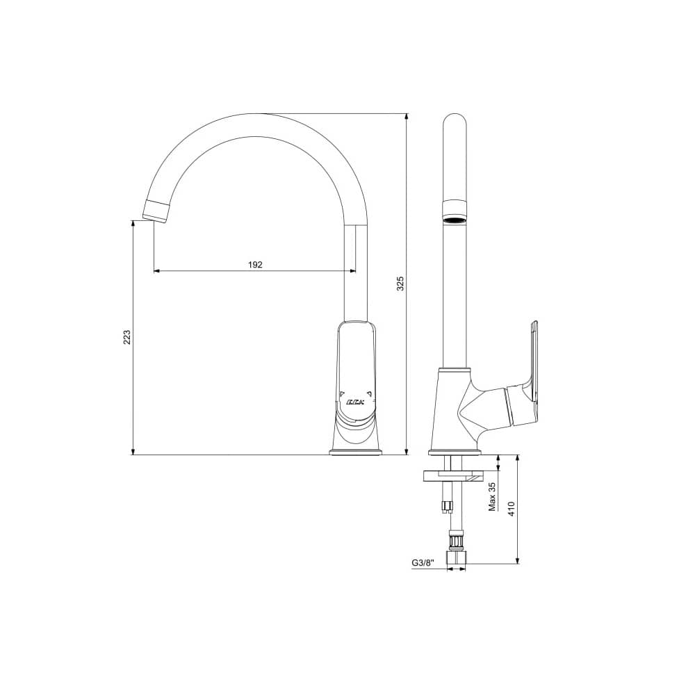 Смеситель для кухни ECA LIA 102118888EX, хром