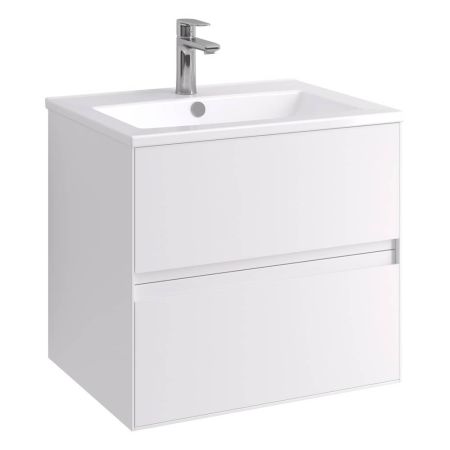 Тумба-умывальник AQUATON Люмин 60 1A293901A52B0 белый матовый с раковиной Элина 60