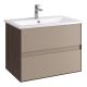 Тумба-умывальник AQUATON Люмин 75 Орех Франклин/Капучино 1A294001A5OK0 с раковиной Элина 75