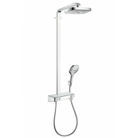 Душевая система HG RAINDANCE Select Showerpipe 300 27126400 кнопки управления хром/бел РАСПРОДАЖА витринный экземпляр