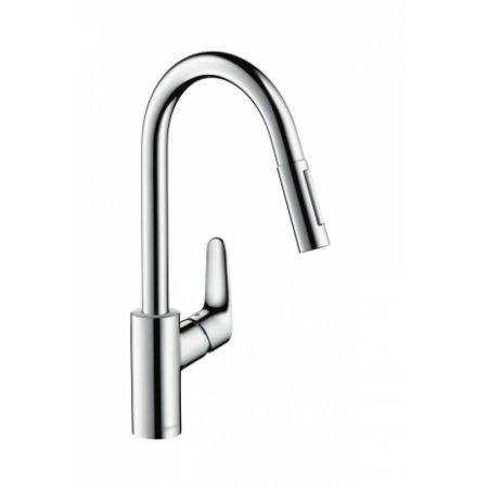 СМЕСИТЕЛЬ HG FOCUS 31815000 для кухни с выдвижным изливом  хром*