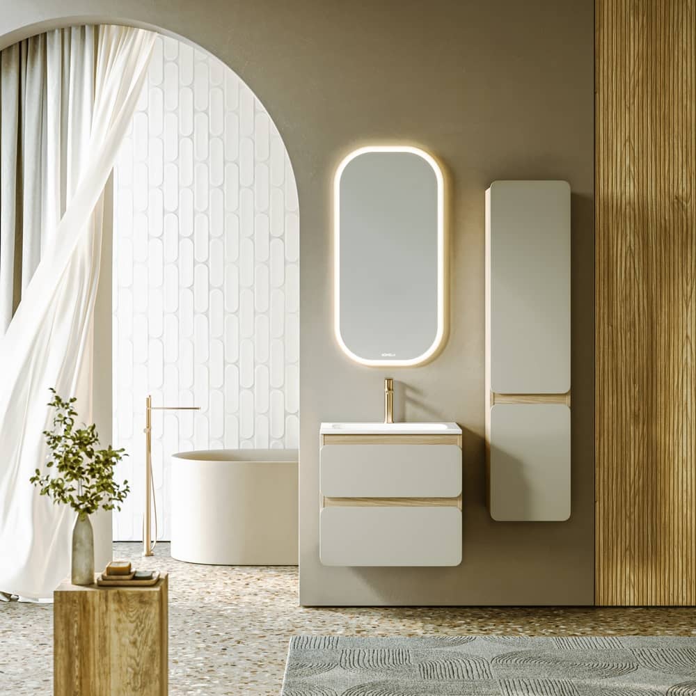 Пенал подвесной 35 см Vento VEN0535 фасад морская дюна VEN0735MD