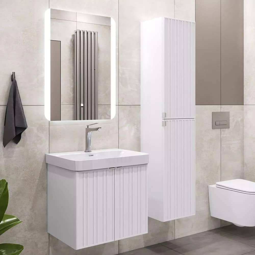 Тумба-умывальник Comforty Тенерифе-60 белый матовый с раковиной CF19595BX-60