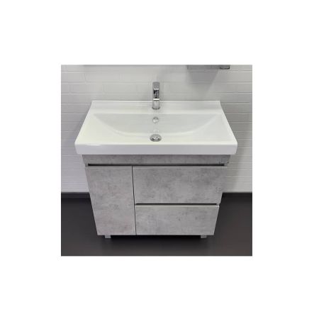 Осло 80Н Тумба-умывальник Бетон светлый 800х850х450 мм с раковиной Fest 80 F01