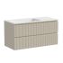 Тумба подвесная 995 мм Sancos Snob T Beige Soft SNT100LCE бежевый + раковина Grace CN7014 чаша слева